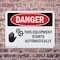 Signmission This Equipment Starts Automatically Danger Sign, Plastic, 10in W x 7in L, 2PK OS-2PACK-DS-P-710-L-2325 - alternate 2